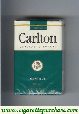 Carlton Menthol Filter cigarettes lowest tar 1mg